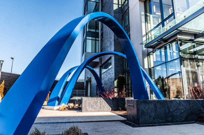 "Aches." Sculpture by Mark Schwenk.. Located at Denizen at Eisenhower Square. (Photo courtesy City of Alexandria)