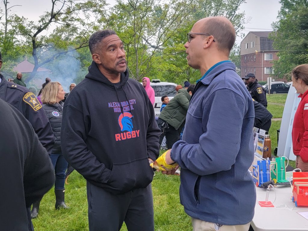 School Board Member Willie Bailey with Mayor Justin Wilson