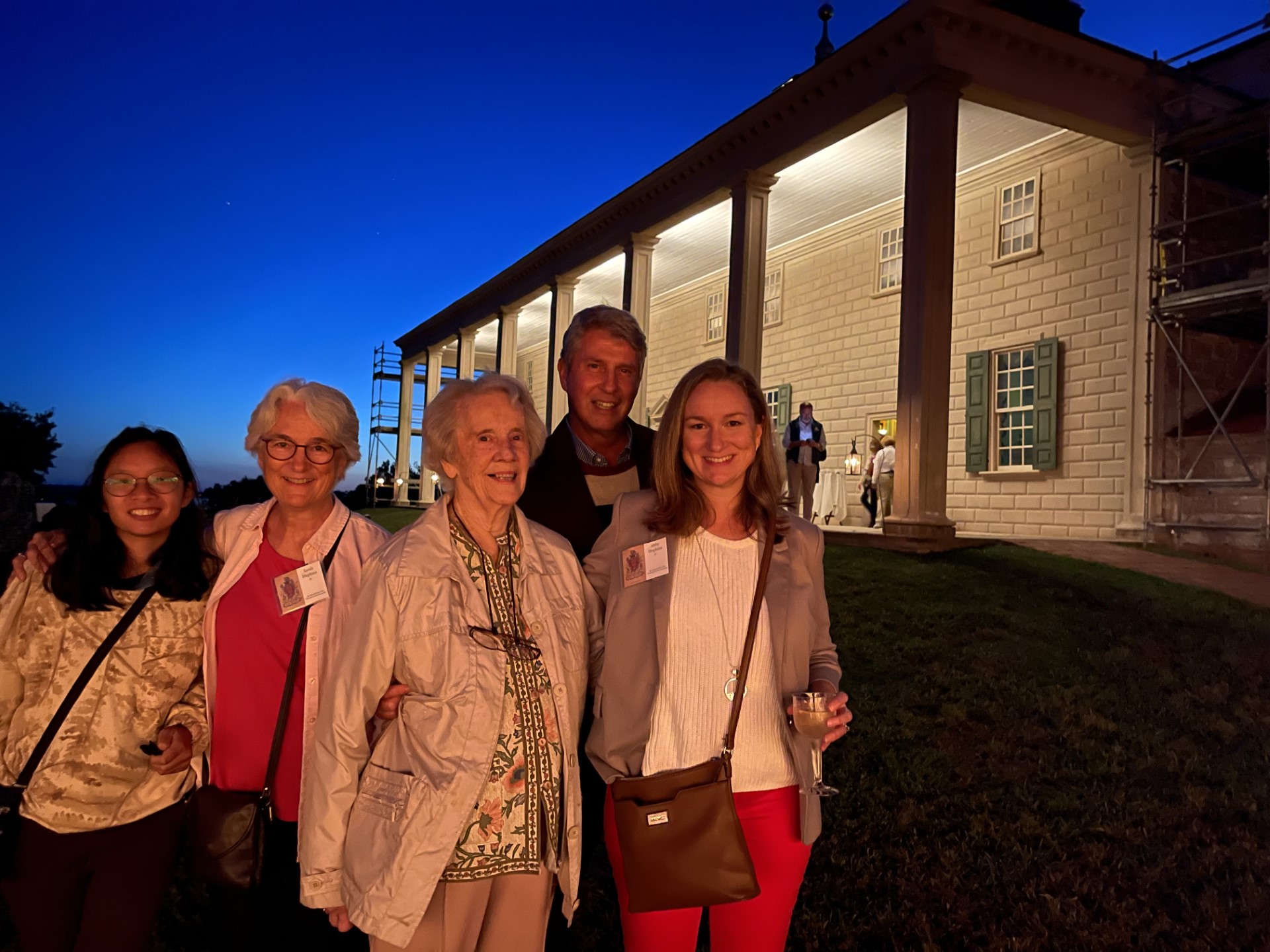 Family outside Mount Vernon Estate.