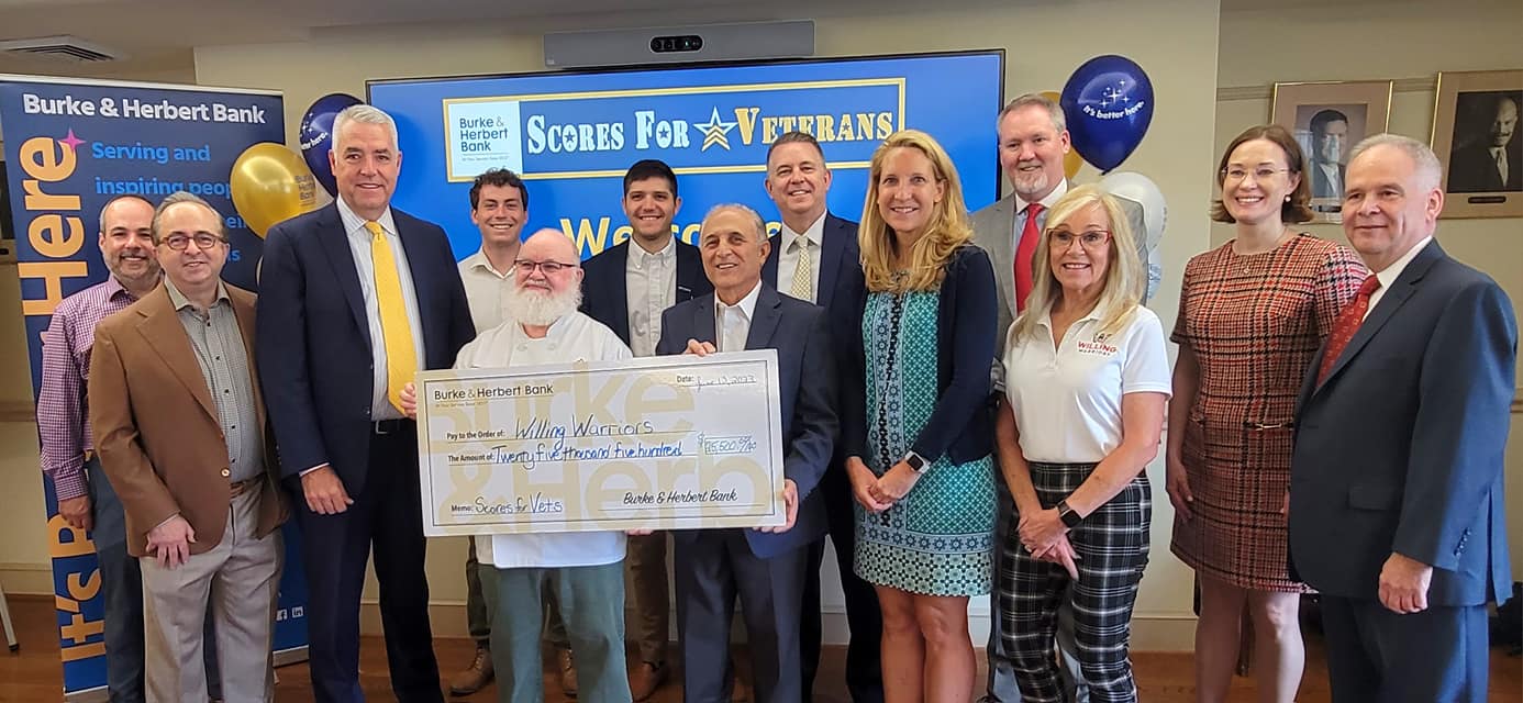 Burke & Herbert Bank in Alexandria Donates 25K To Veterans Organization