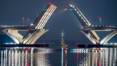 Tall Ship Providence under the WIlson Bridge in DC