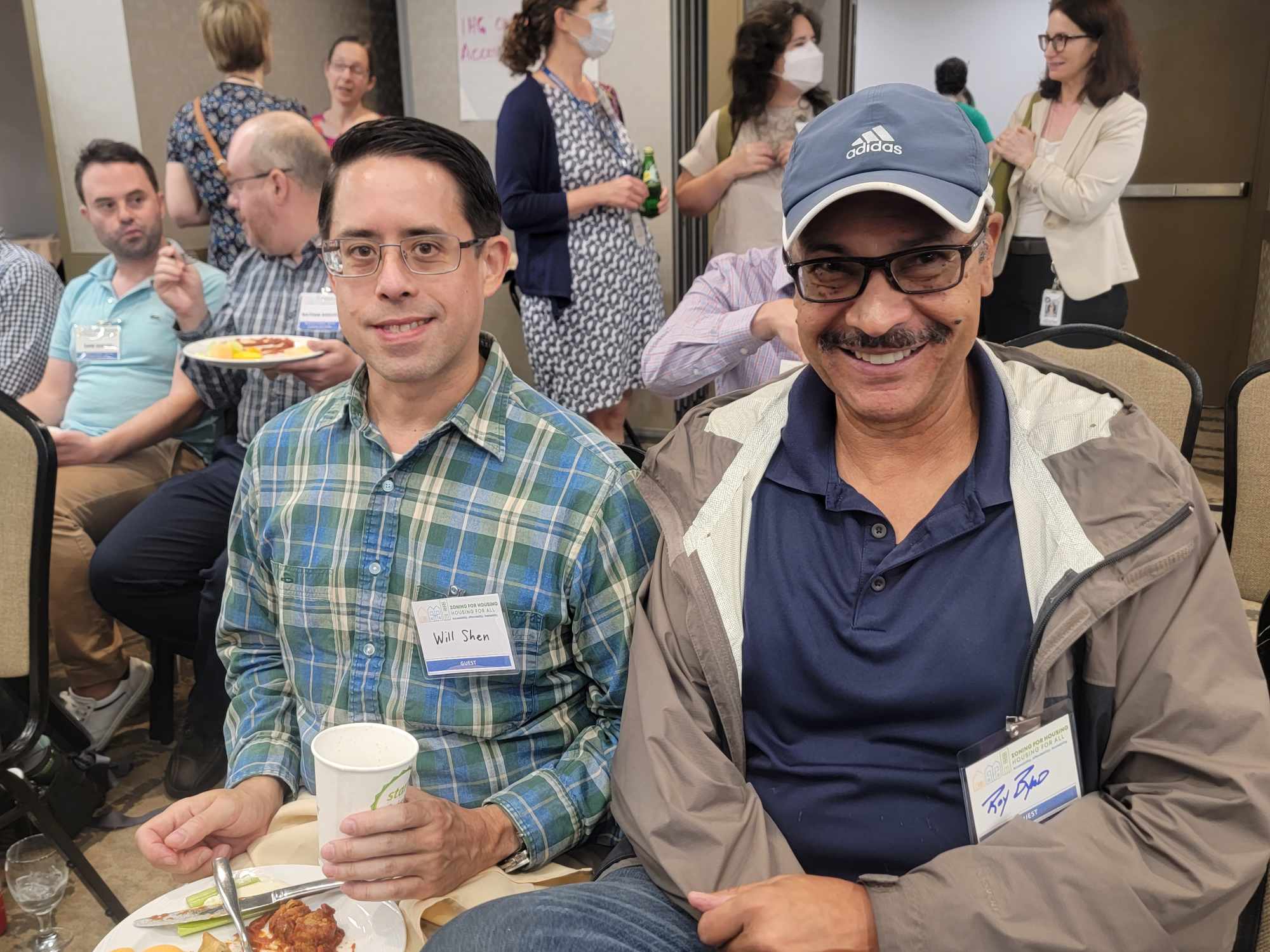 Left to right, Coalition for a Livable Alexandria. Left to right, Treasurer Will Shen and Chairman Roy Byrd. (Photo: Lucelle O'Flaherty)