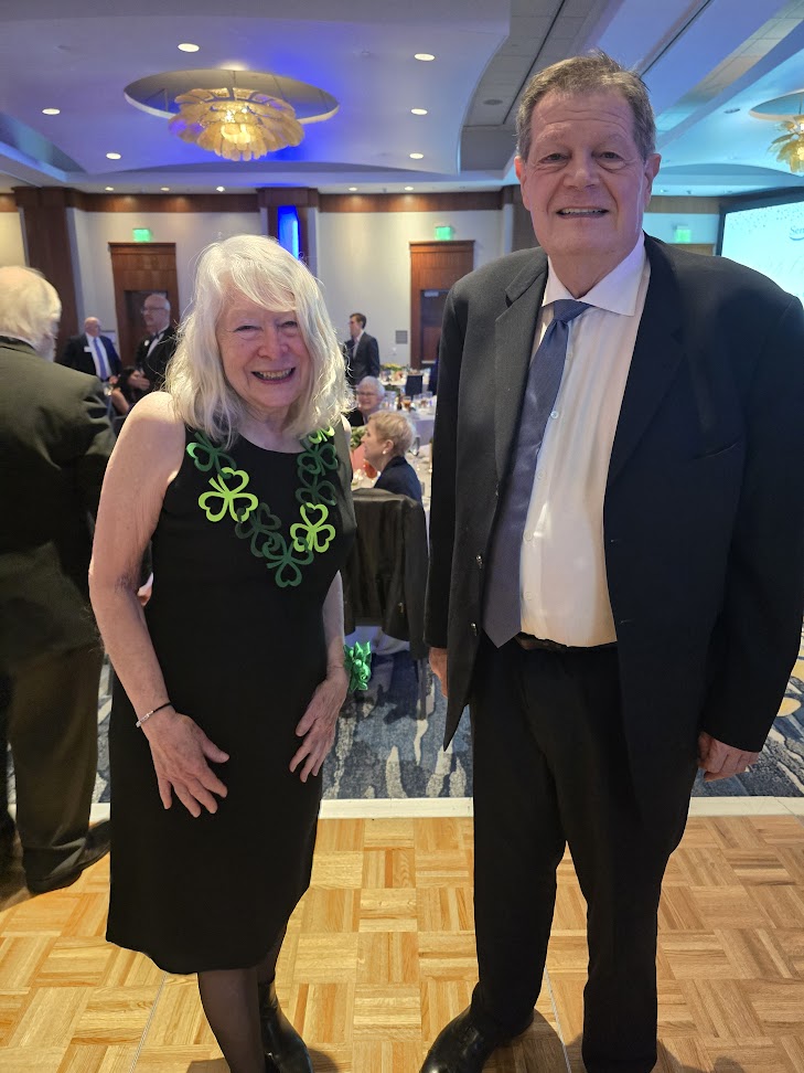 Marta and Mark Ishmal sporting green for St. Patrick's Day. Photo: Lucelle O’Flaherty