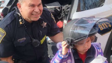 Police officer and a child