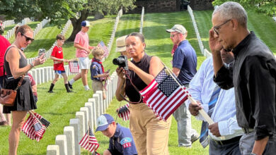 Obama Salutes Soldier Grave at Alexandria National Cemetery May 25 2024 by Diane Devendorf