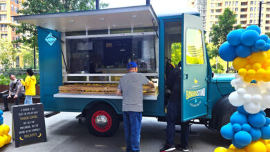 Food truck with bananas owned by AMazon