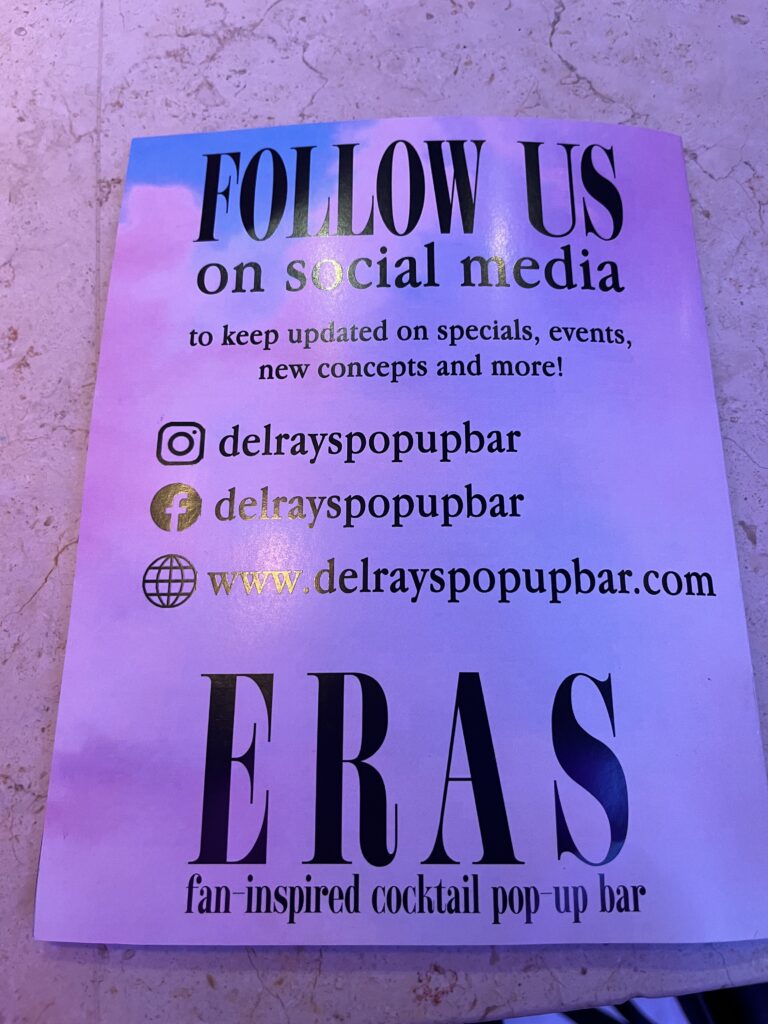 Taylor Swift Eras sign
