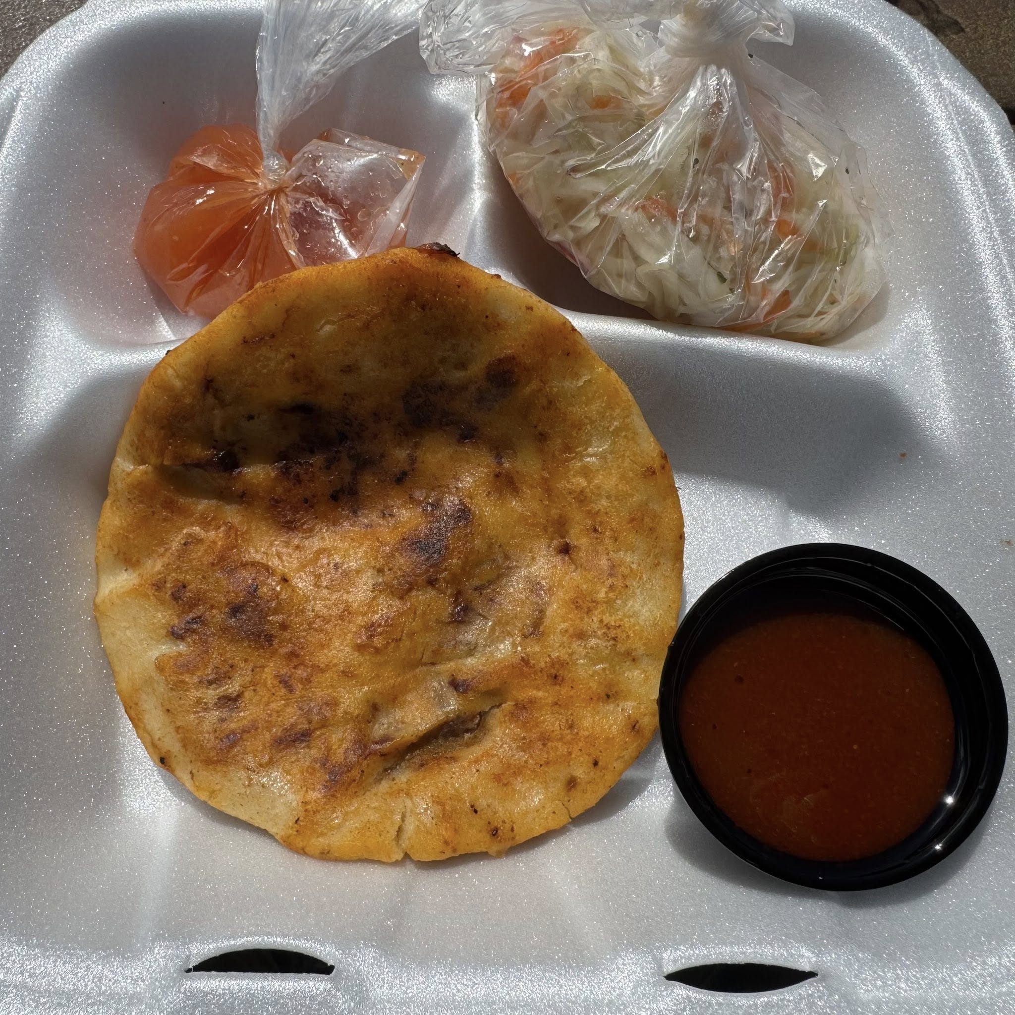 pupusa and fixings pupusa and fixings
