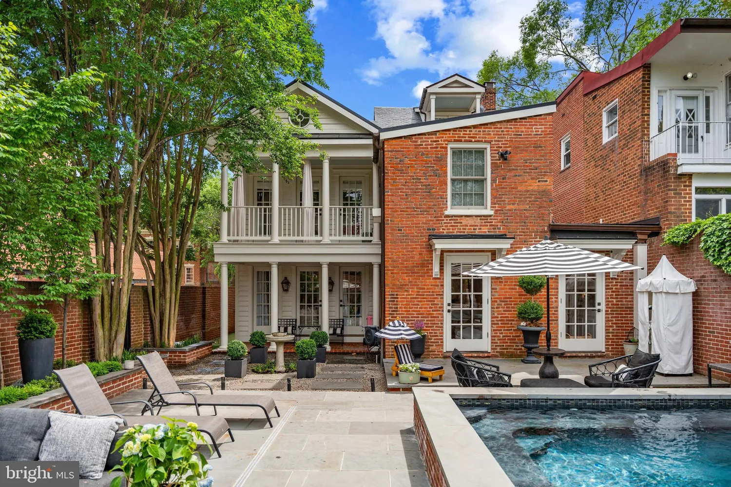 109 Duke Street Big brick historic home with a pool