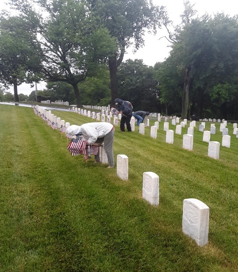 placing flags placing flags
