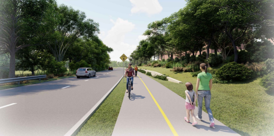 Beauregard St Multi Use Trail photo Alexandria Va giv Concept drawing of a Beauregard Street Multi Use Trail in West Alexandria, (Image: AlexandriaVA.gov)