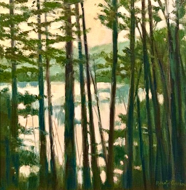 ArtNewZAugust02 Just Keep Swimming, a new painting by Andreas Barrett who is appearing at Nepenthe Gallery August 21, 2025. Photo Nepenthe Gallery