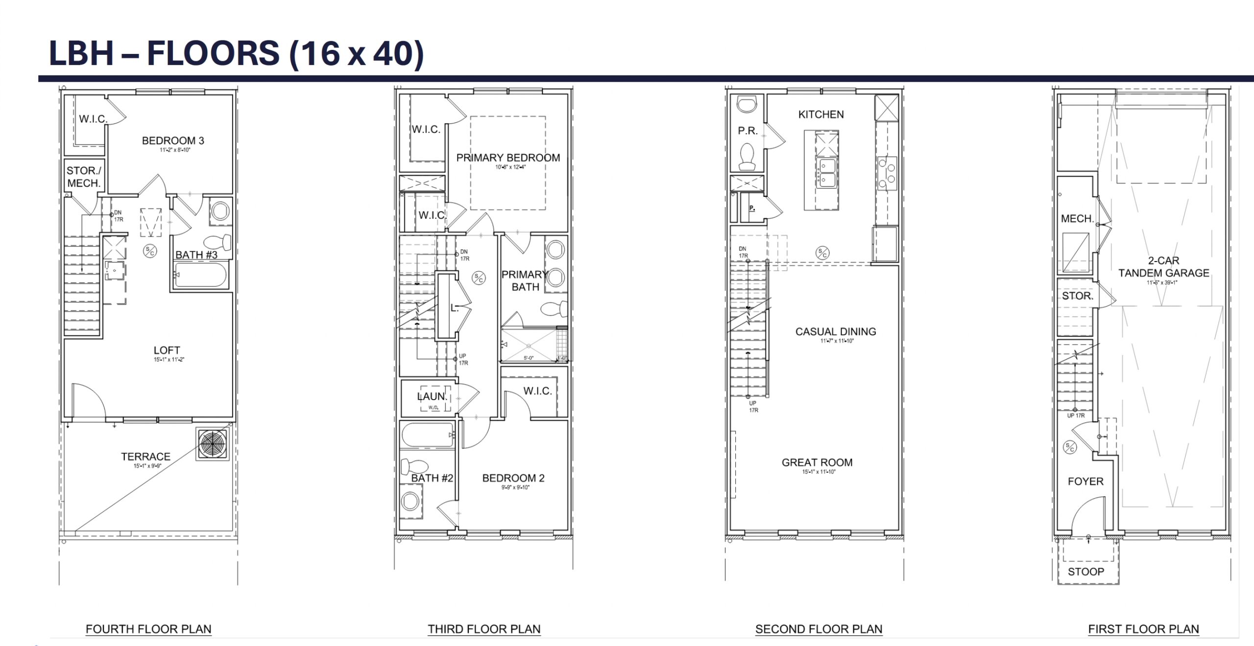 Screenshot Floor plans for two-bedroom units.