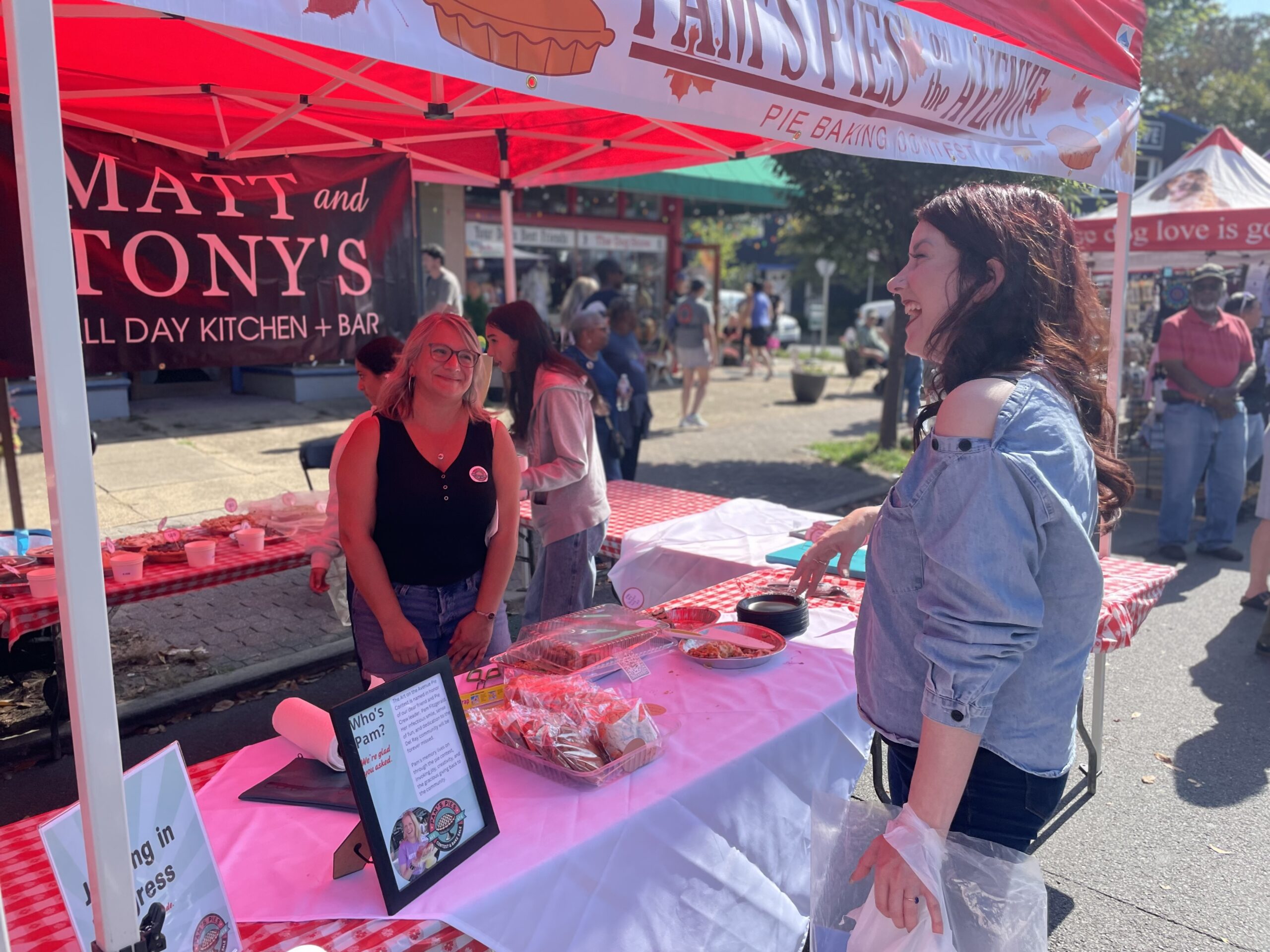 Pam’s Pies is a beloved Art on the Avenue tradition, and a fundraiser for the Alexandria Domestic Violence Safehouse.