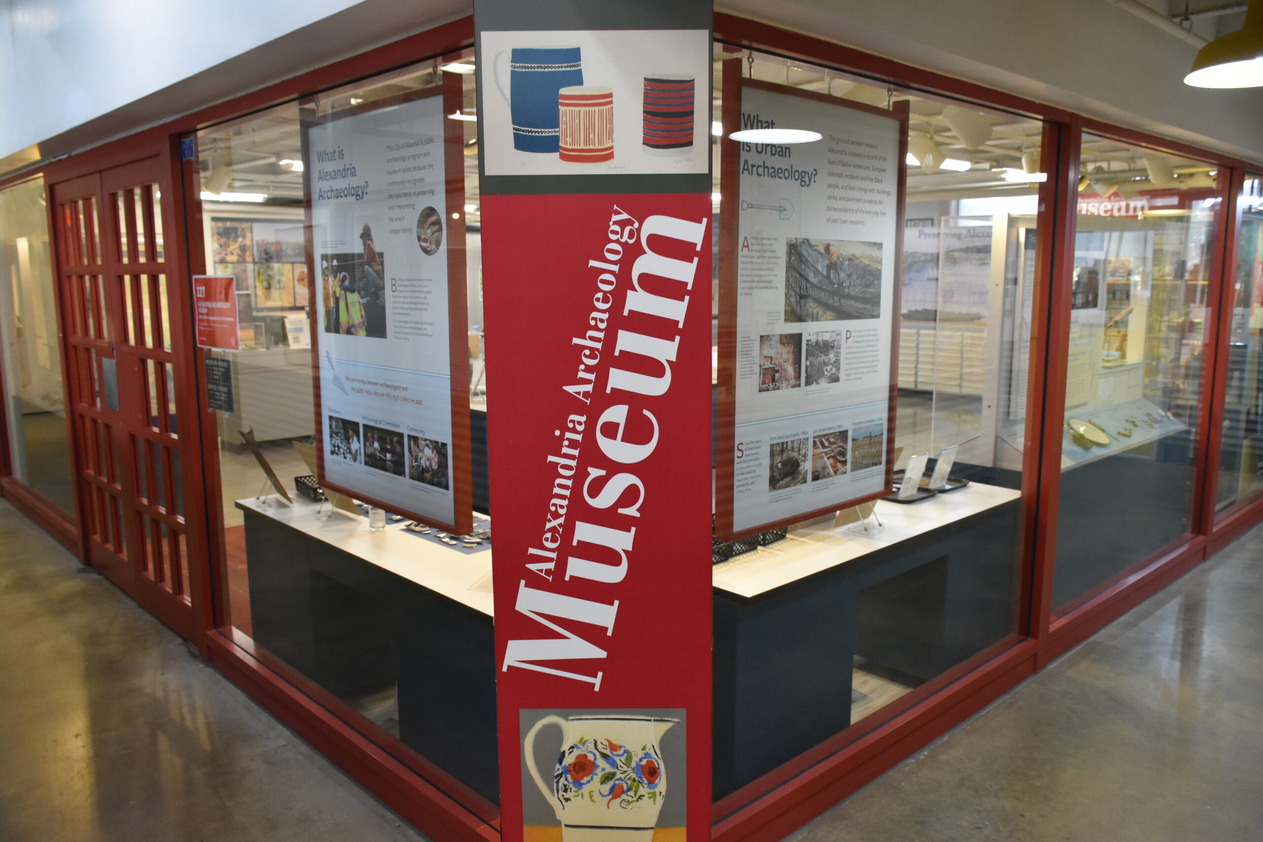 Installation of updated Lee Street Site exhibit, May 2023 Installation of updated Lee Street Site exhibit, May 2023