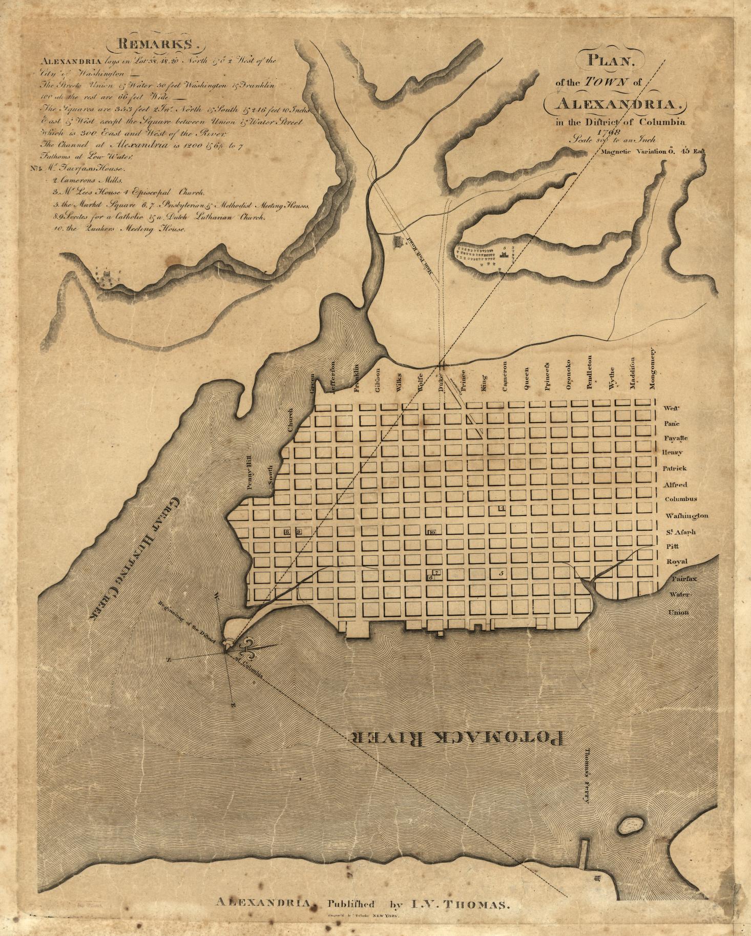 George Gilpin 1798 map of Old Town Alexandria George Gilpin 1798 map of Old Town Alexandria