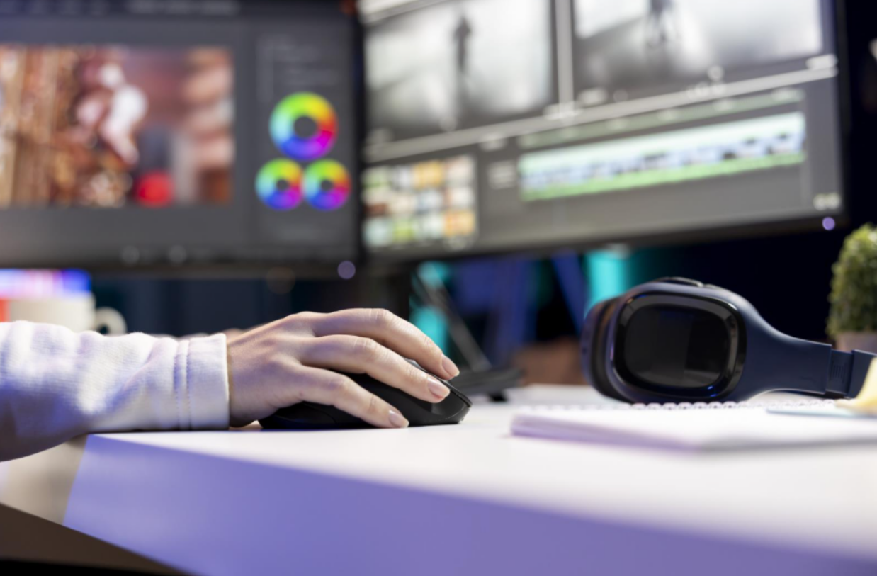 close-up-videographer-adjusting-clips-home-office