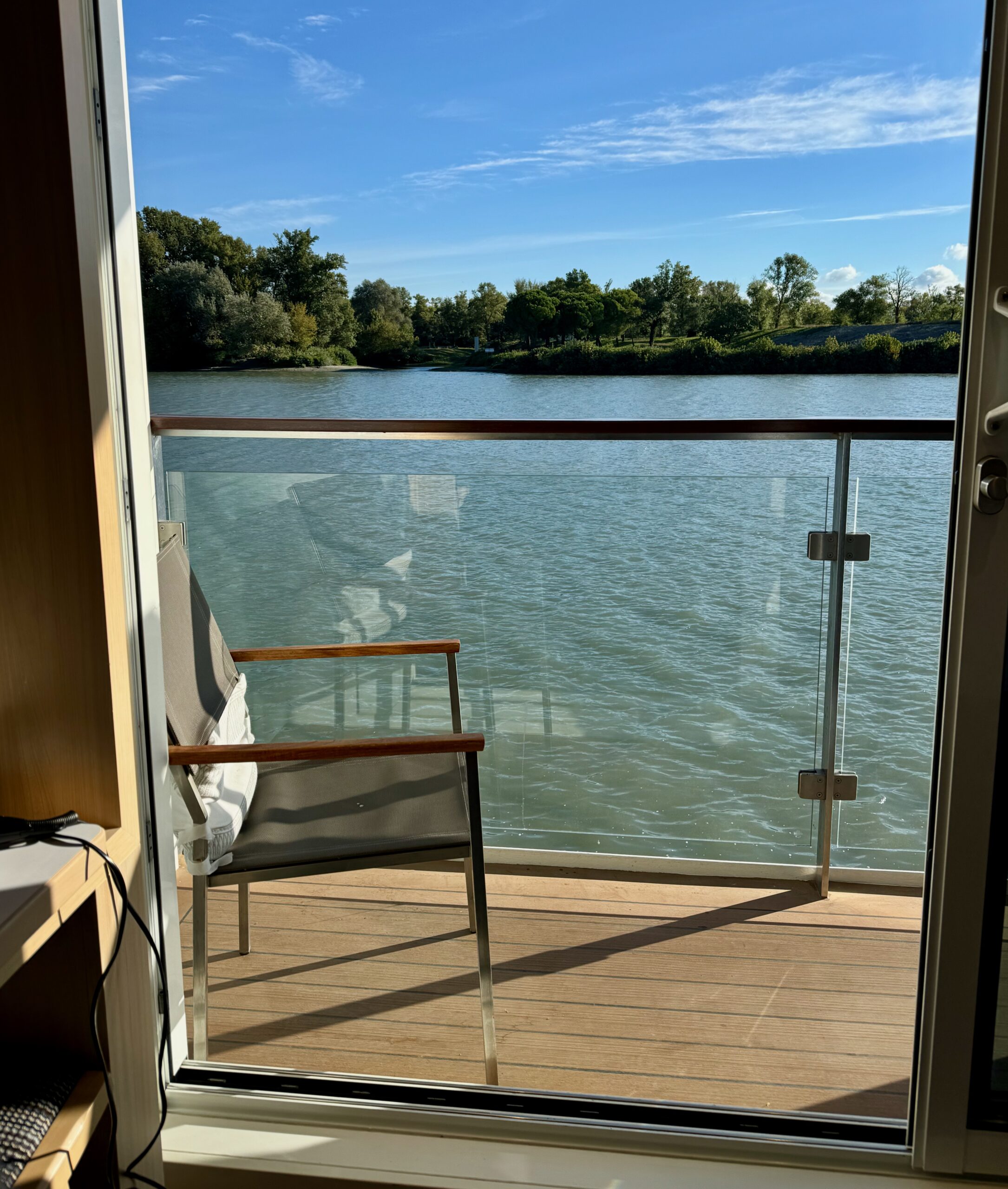 Every day, new and beautiful views are right outside your door on a river cruise. Photo by Susan Mulligan cabin view