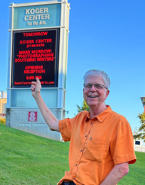 Author Mark Morrow outside an author event at the University of South Carolina. Courtesy photos