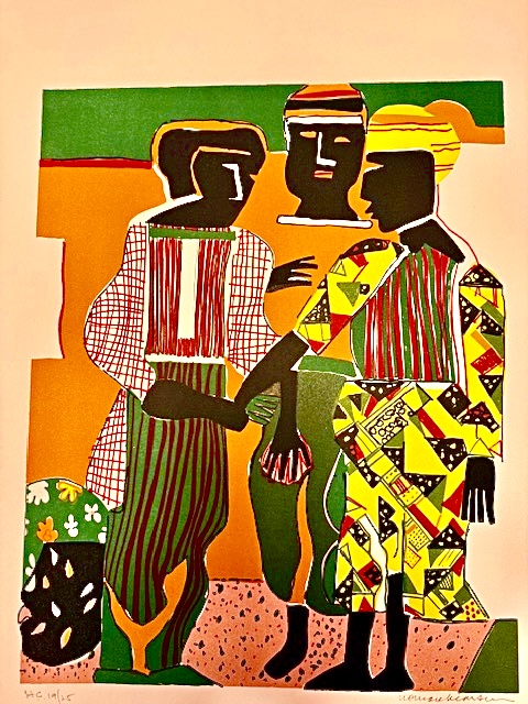 OnExhibitJune02 Conjunction, 1979 collage by Romare Bearden on display at Nepenthe Gallery June 25 at 6pm. Photo Nepenthe Gallery