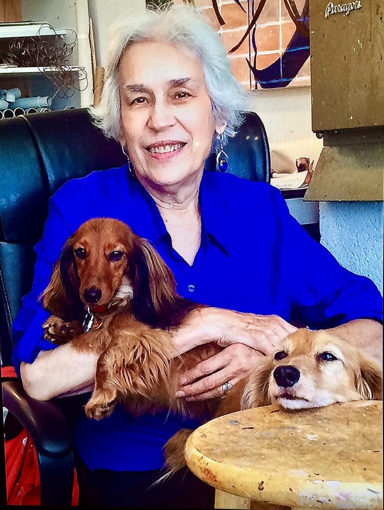 VanLandingham01 Celebrating the life of Marian Van Landingham at the Torpedo Factory May 16, seen here with two of her precious pups. Courtesy photo.