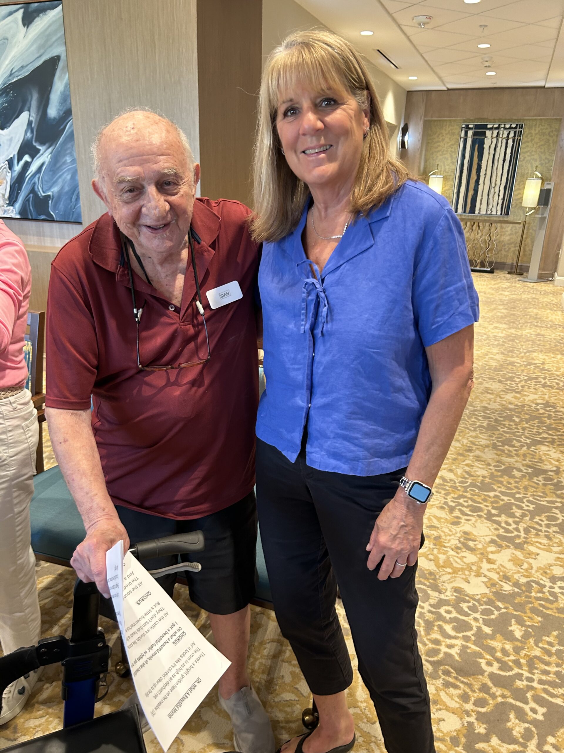 Stan and Lee Platt Through an advertisement in The Zebra Press, avid reader Stan Kolker enjoyed a chance encounter with civic leader Lee Platt. Photo Credit: Lisa-Helene Lawson