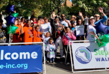 Walkers gathered at a previous ALIVE! StepALIVE! Walkathon in Alexandria.