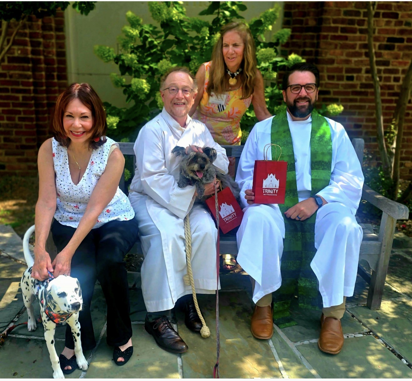 Pets and their people at Trinity United Methodist Church's Blessing of the Animals in Alexandria