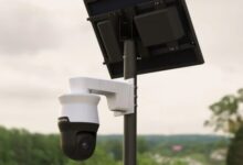 Flock Safety automatic license plate reader camera mounted on a roadside pole