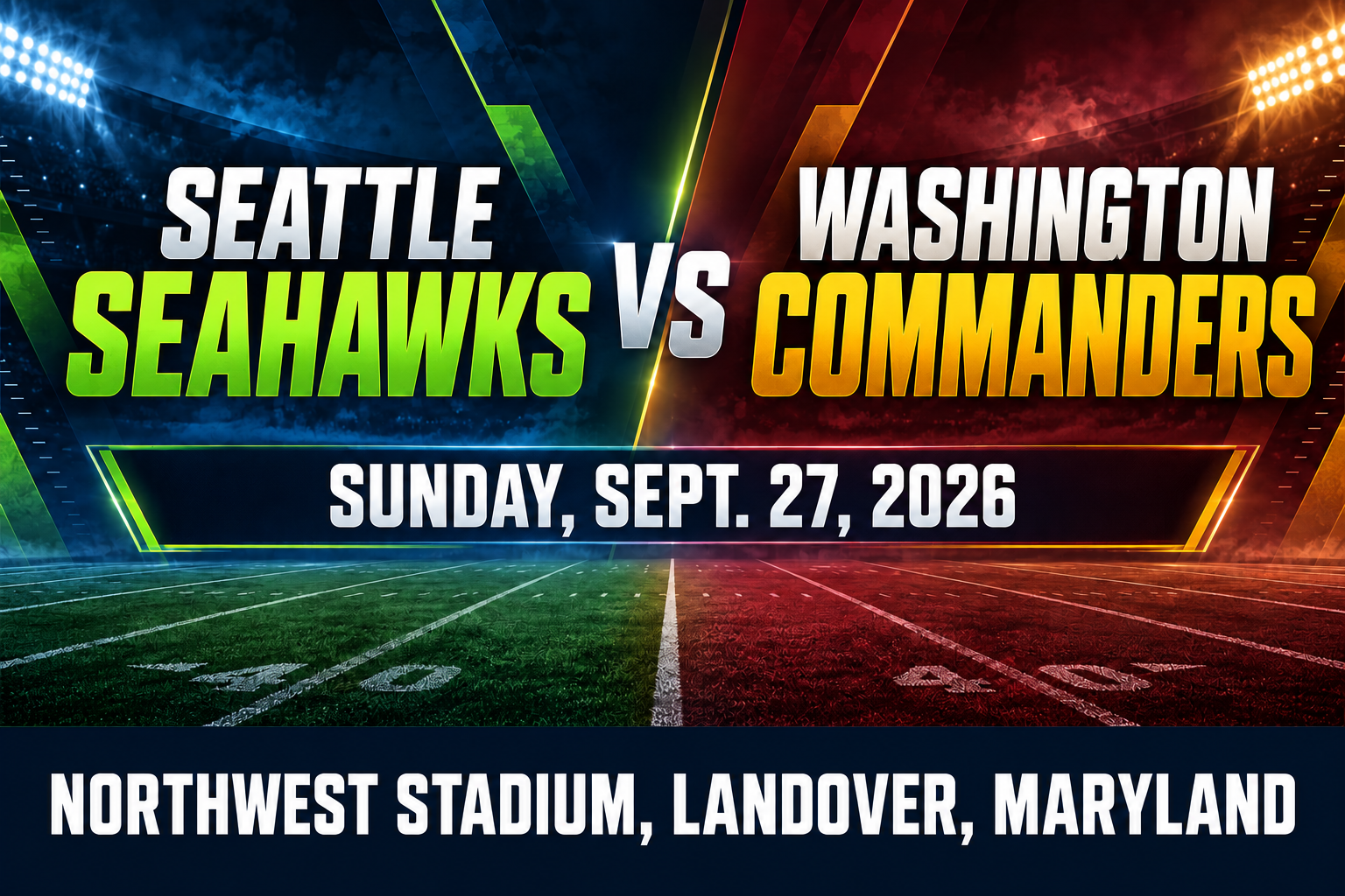 Commanders scoreboard graphic