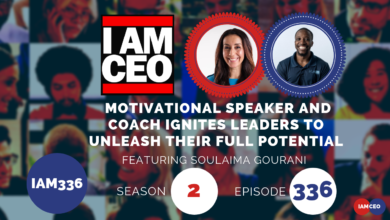 I Am CEO podcast episode featuring Soulaiama Gourani as a motivational speaker and coach, Season 2, Episode 336.