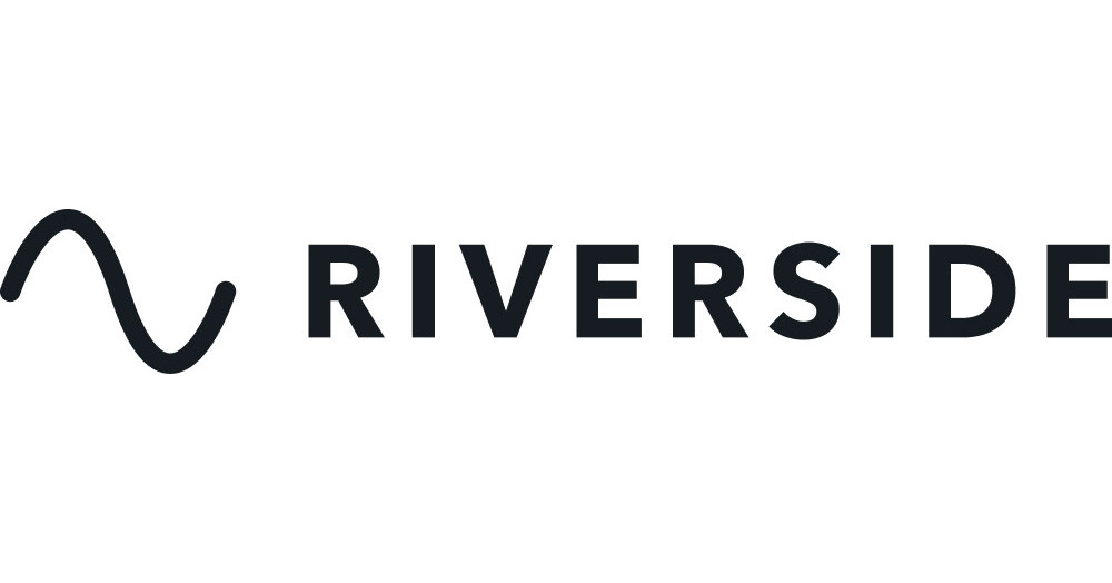 The image displays the logo for Riverside, featuring a wavy line symbol followed by the word "Riverside" in bold, black capital letters.
