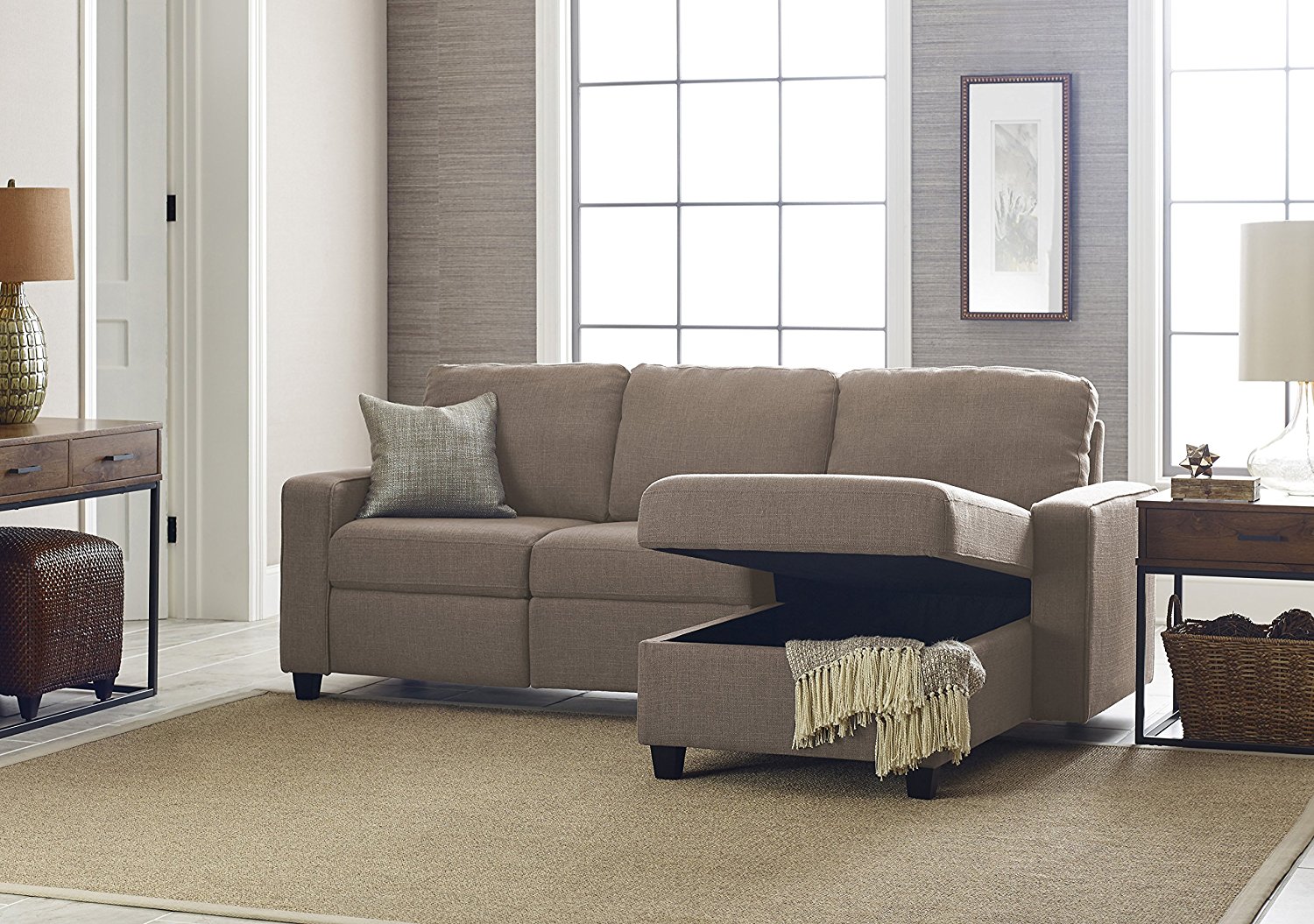  Serta Palisades Reclining Sectional with Right Storage Chaise