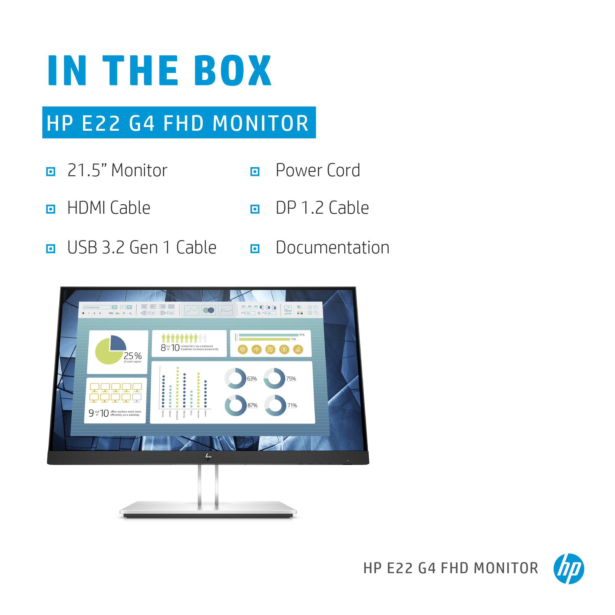 HP E-Series E22 G4 54.6 cm (21.5