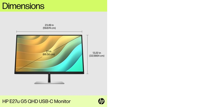 HP E27u G5 QHD USB-C Monitor 27 QHD (2560 x 1440) 50-75 Hz