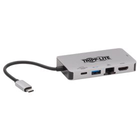 Tripp Lite U442-DOCK6-GY USB-C Dock, Dual Display - 4K HDMI, VGA, USB 3.2 Gen 1, USB-A/C Hub, GbE, 100W PD Charging