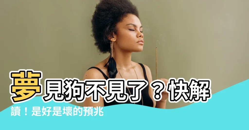 【夢見狗不見】夢見狗不見了？快解讀！是好是壞的預兆？