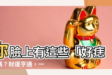 【臉上好痣】你臉上有這些「好痣」嗎？財運亨通，一生好運到老！