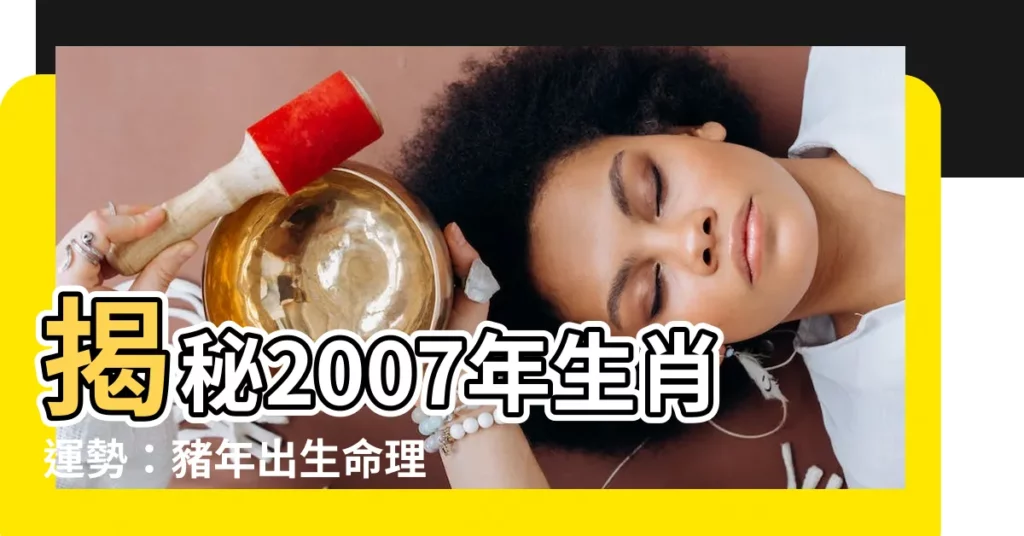 【2007年 生肖】揭秘2007年生肖運勢：豬年出生命理與五行屬性