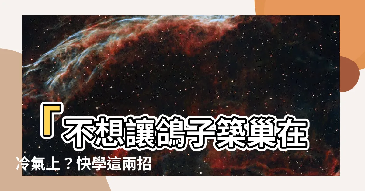 【如何趕走鳥巢】「不想讓鴿子築巢在冷氣上？快學這兩招趕走鳥巢的方法！」