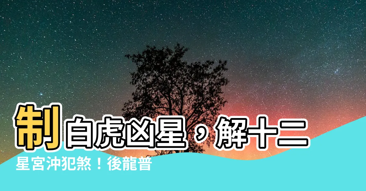 【制白虎兇星】制白虎兇星，解十二星宮沖犯煞！後龍普玄壇祖壇掌握關鍵