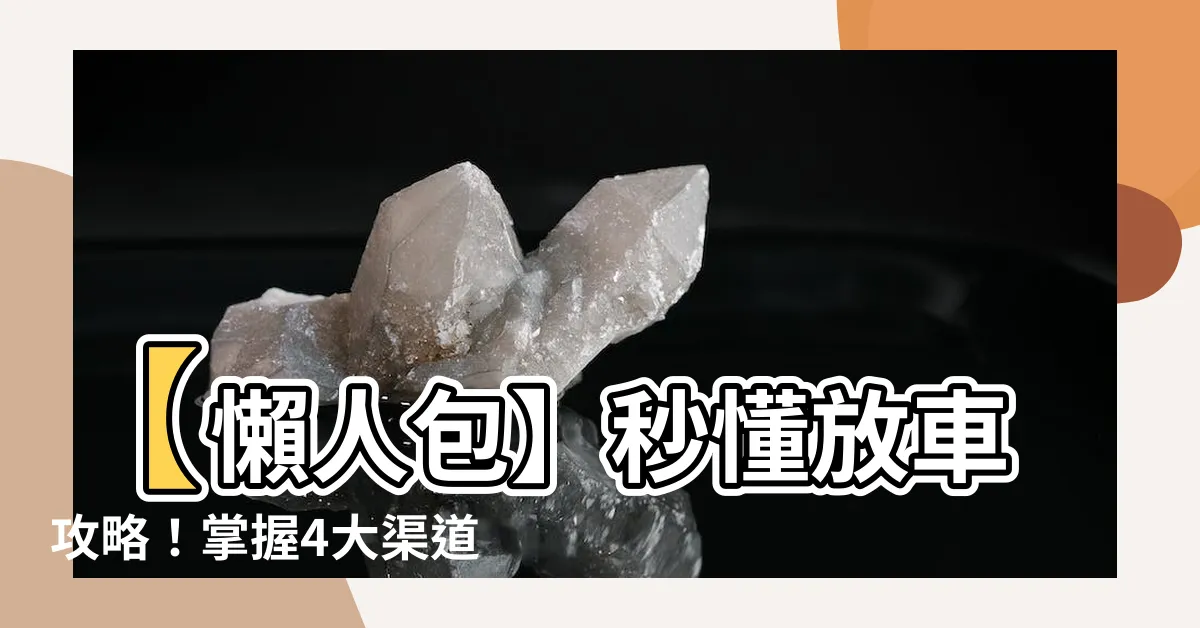 【放車】【懶人包】秒懂放車攻略！掌握4大渠道，快速尋找買家