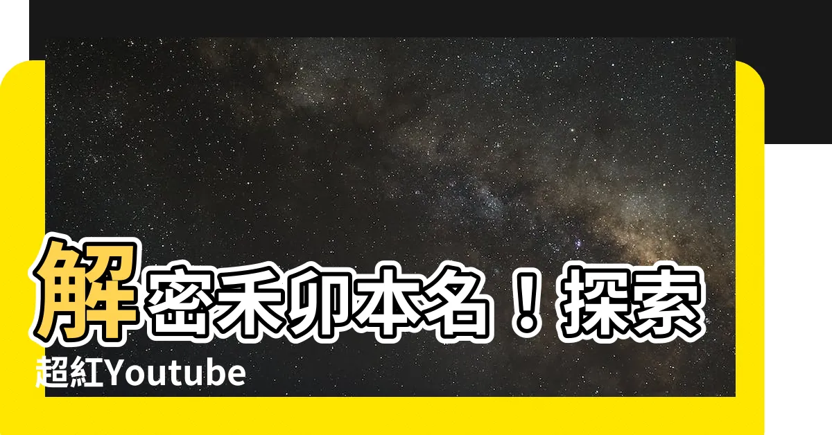 【禾卯本名】解密禾卯本名！探索超紅Youtuber在麥塊愛心的驚人創意