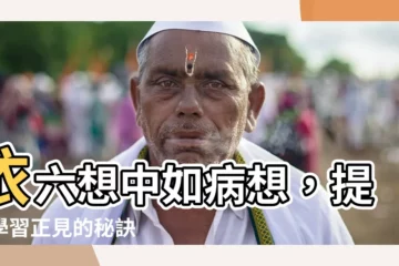【依六想中】依六想中如病想，提升學習正見的秘訣