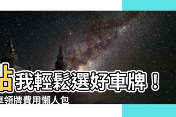 【選擇車牌】點我輕鬆選好車牌！新車領牌費用懶人包