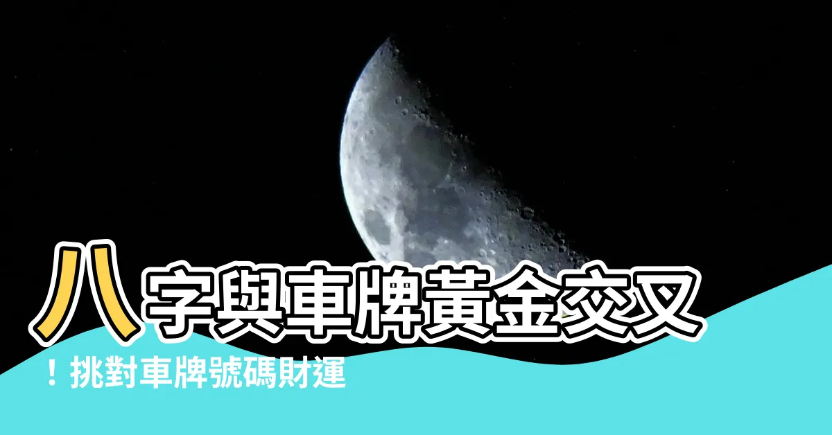 【八字 車牌】八字與車牌黃金交叉！挑對車牌號碼財運爆棚