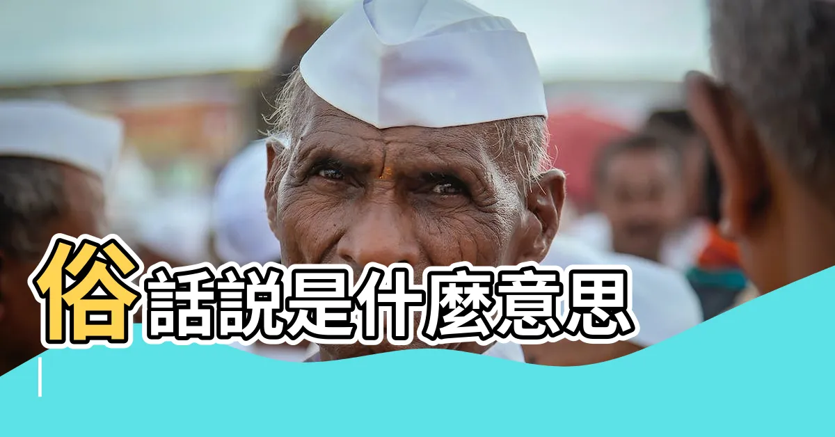 【俗話説意思】俗話説是什麼意思 |