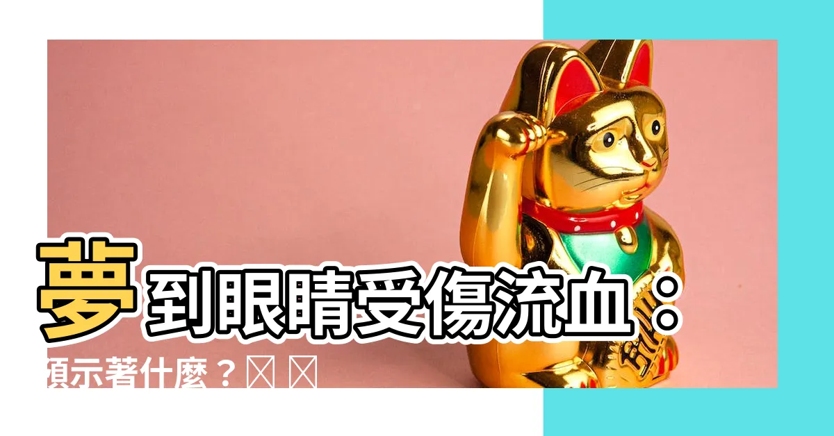 【夢到眼睛受傷流血】夢到眼睛受傷流血：預示著什麼？😨 🩸