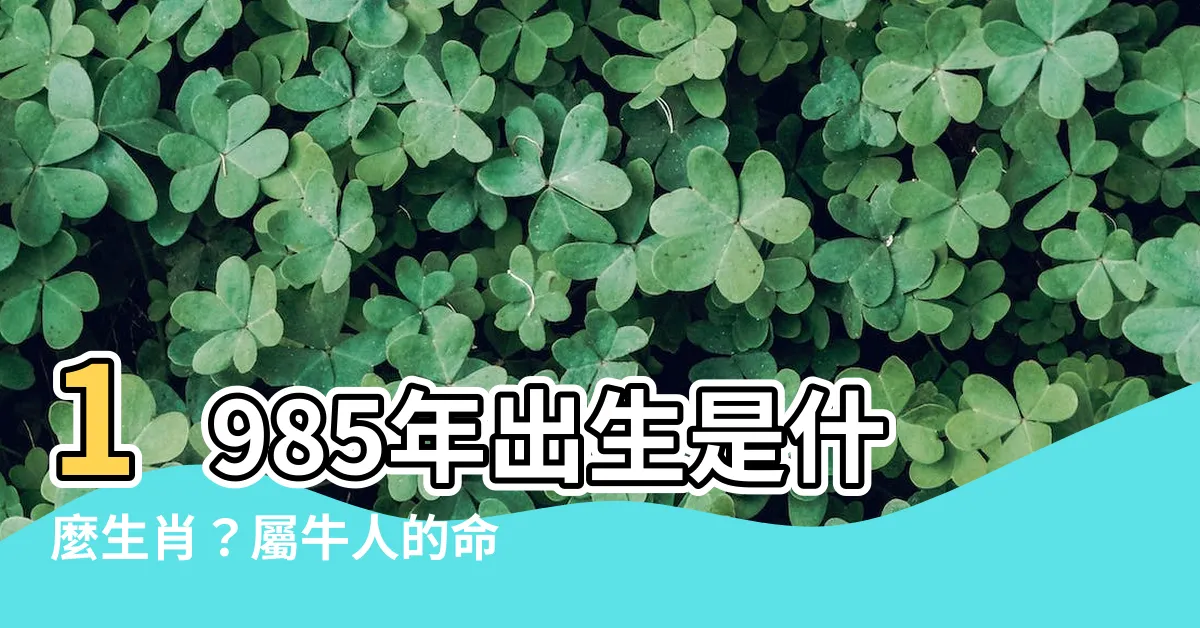 【1985年是什麼生肖】1985年出生是什麼生肖？屬牛人的命運與五行