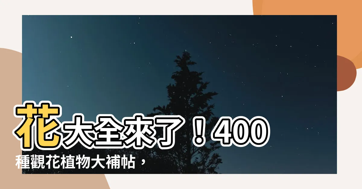 【花大全】花大全來了！400種觀花植物大補帖，讓你賞花識花樣樣都懂！